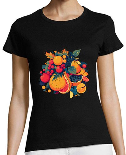 Camiseta mujer Composición Frutas de Colores - latostadora.com - Modalova