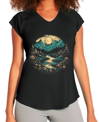 Camiseta Mujer Deportiva Luna Montaña Y Rios laTostadora - latostadora.com - Modalova