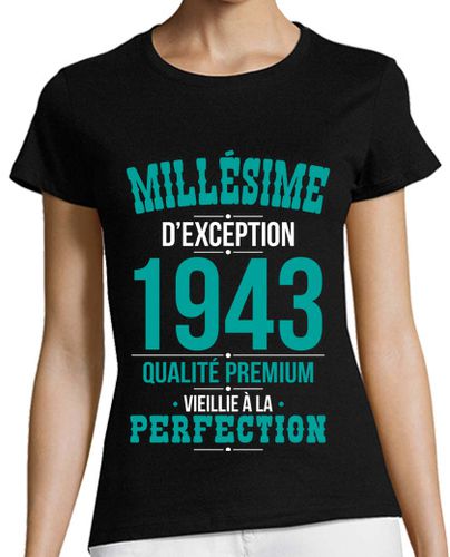 Camiseta mujer cumpleaños 80 años - cosecha 1943 - latostadora.com - Modalova