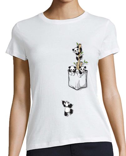 Camiseta Mujer Manga Corta POCKET PANDAS laTostadora - latostadora.com - Modalova