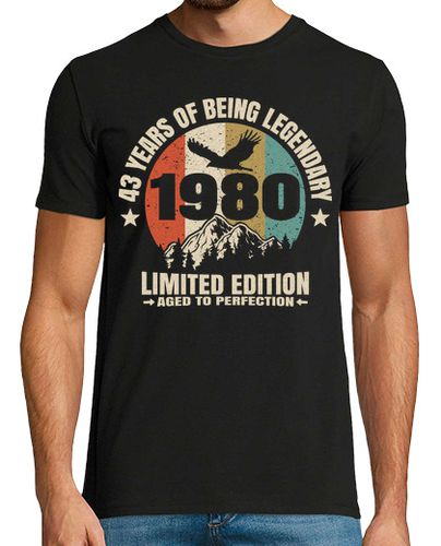 Camiseta 43 años - legendario desde 1980 - latostadora.com - Modalova