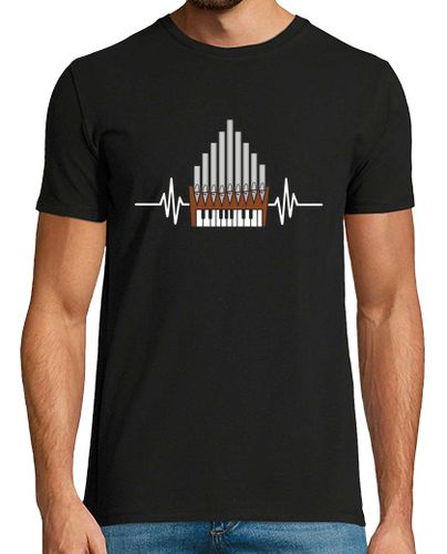 Camiseta organista de tubos instrumento tubos iglesia órgano latido del corazón - latostadora.com - Modalova