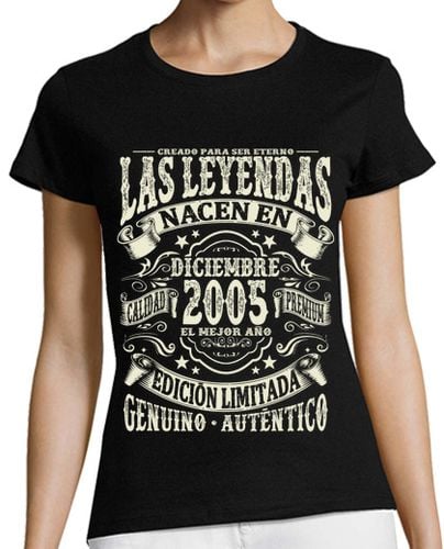 Camiseta Mujer Manga Corta 18 años - leyenda de diciembre de 2005 laTostadora - latostadora.com - Modalova