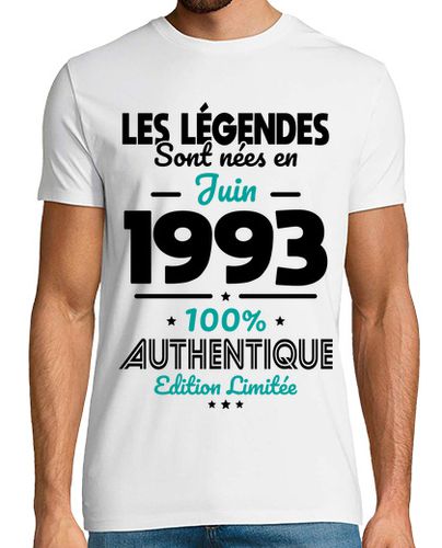 Camiseta cumpleaños 30 años leyendas junio 1993 - latostadora.com - Modalova