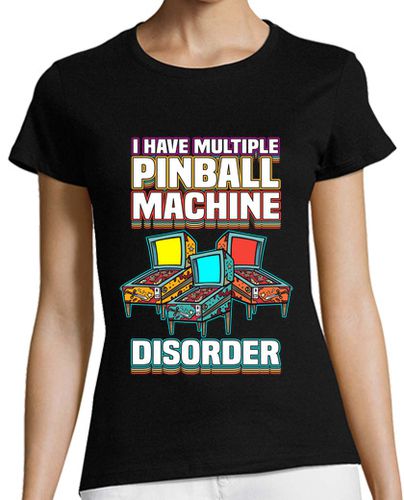 Camiseta mujer máquina de pinball flipper de juego ret - latostadora.com - Modalova