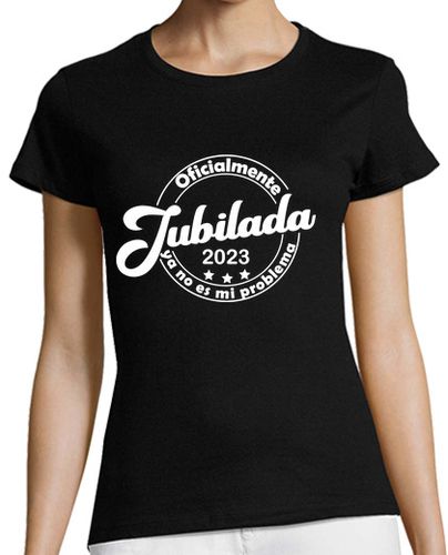 Camiseta mujer Jubilada circulo blanco - latostadora.com - Modalova