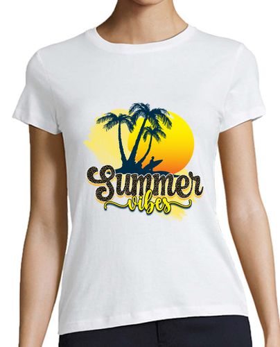 Camiseta mujer vibras de verano - latostadora.com - Modalova