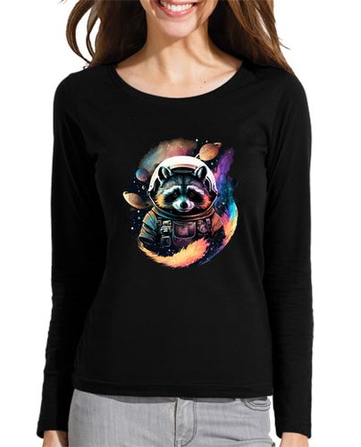Camiseta mujer astronauta mapache en el espacio - latostadora.com - Modalova