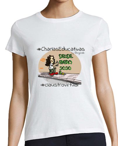 Camiseta mujer Aniversario Charlas negro - latostadora.com - Modalova
