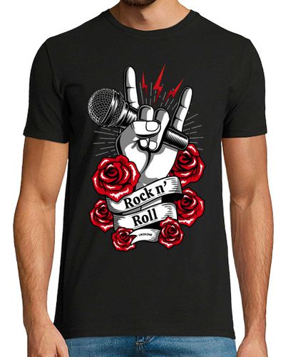 Camiseta rock n roll - rosas de metal - latostadora.com - Modalova