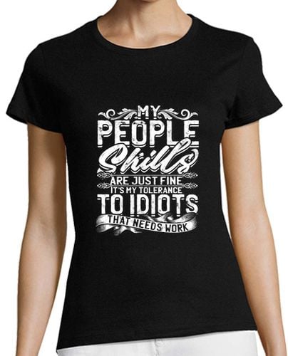 Camiseta mujer mi tolerancia a los idiotas necesita tr - latostadora.com - Modalova