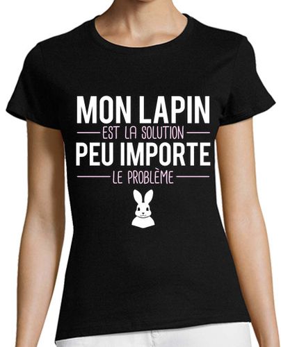 Camiseta mujer conejo problema solución animal humor - latostadora.com - Modalova