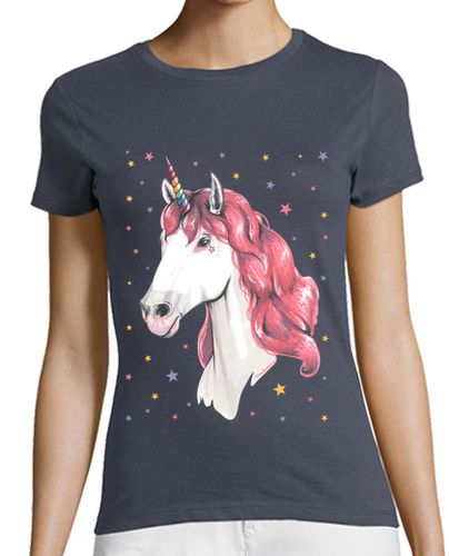 Camiseta Mujer Manga Corta Unicornio pelirrosa laTostadora - latostadora.com - Modalova