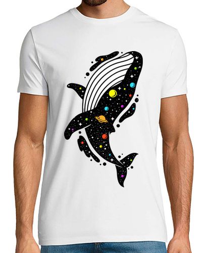 Camiseta ballena cósmica multicolor - latostadora.com - Modalova