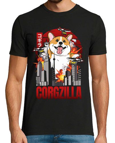 Camiseta corgzilla - rey de los corgis laTostadora - latostadora.com - Modalova