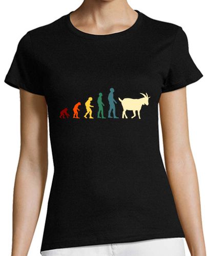 Camiseta mujer evolución hombre cabra humor - latostadora.com - Modalova