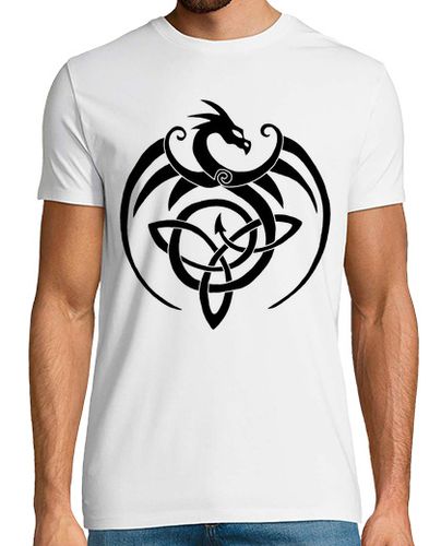 Camiseta dragón negro y símbolo celta - latostadora.com - Modalova