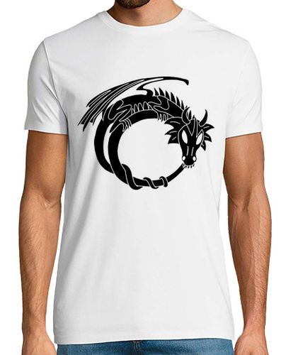 Camiseta anillo de dragón negro - latostadora.com - Modalova
