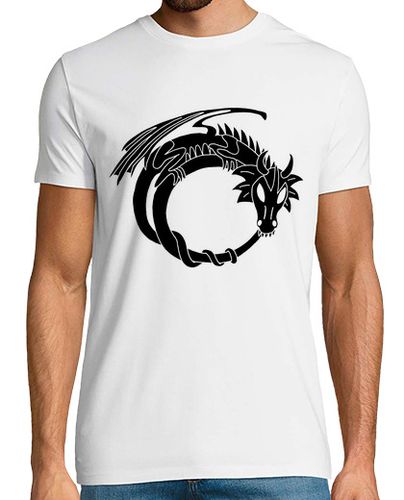 Camiseta Hombre Manga Corta anillo de dragón negro laTostadora - latostadora.com - Modalova