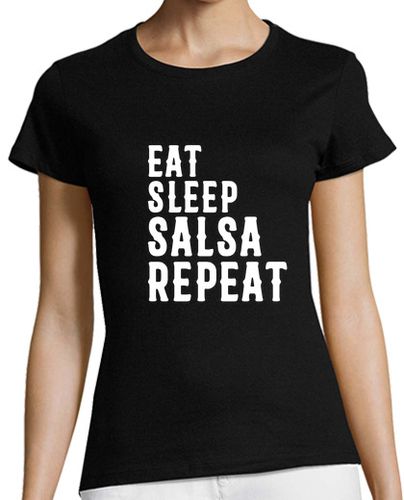 Camiseta mujer comer dormir bailar salsa - latostadora.com - Modalova