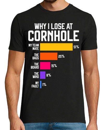 Camiseta por qué pierdo en cornhole - latostadora.com - Modalova