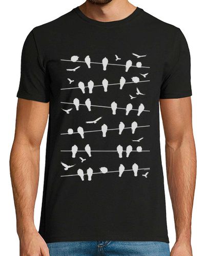 Camiseta pájaros en líneas - blanco - latostadora.com - Modalova