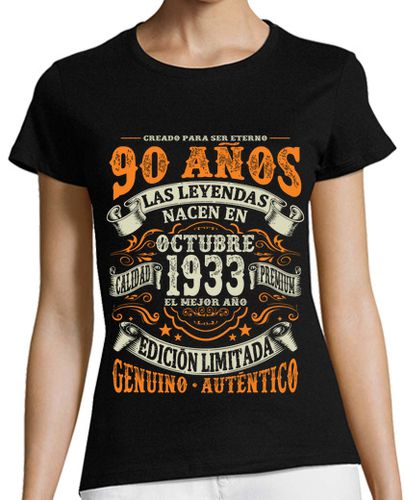 Camiseta mujer 90 años - octubre 1933 - latostadora.com - Modalova