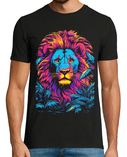 Camiseta león de colores neón - latostadora.com - Modalova