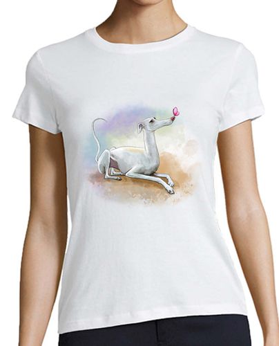 Camiseta mujer Galgo y mariposa - latostadora.com - Modalova