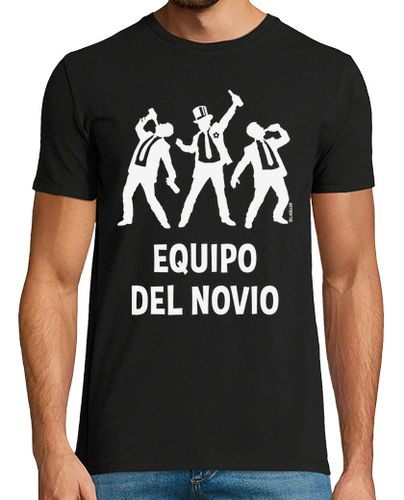 Camiseta equipo del novio - silueta - blanco - latostadora.com - Modalova