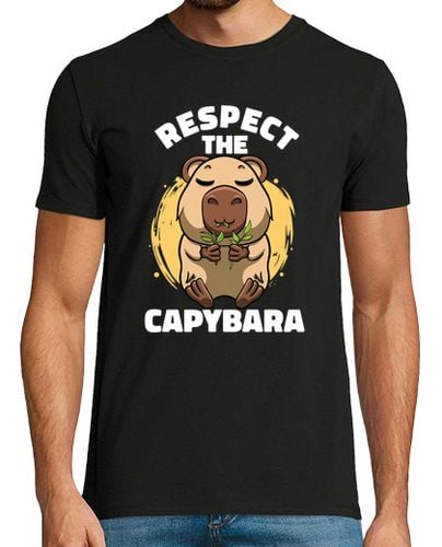 Camiseta Hombre Manga Corta respeta al amante de los capibaras roed laTostadora - latostadora.com - Modalova