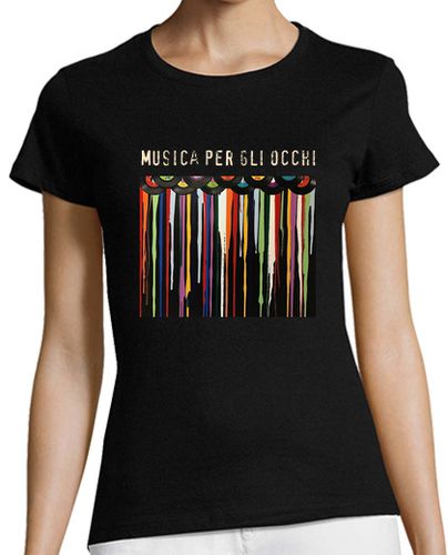 Camiseta mujer música para los ojos 16 - latostadora.com - Modalova