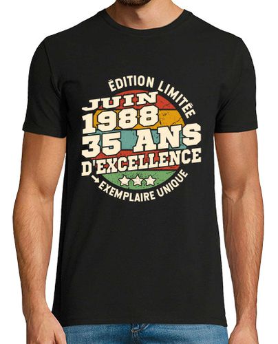 Camiseta Hombre Manga Corta junio de 1988 - 35 cumpleaños laTostadora - latostadora.com - Modalova