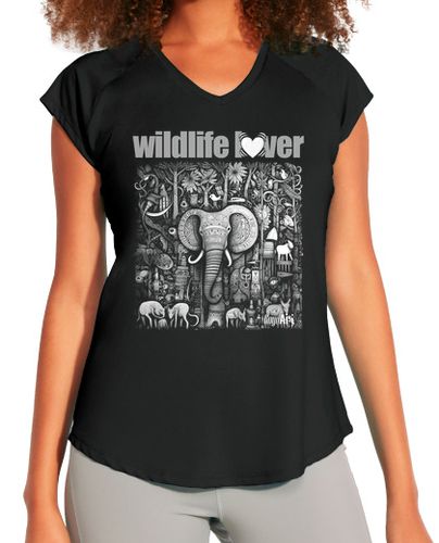 Camiseta deportiva mujer Amante de la Naturaleza chica Elefante - latostadora.com - Modalova