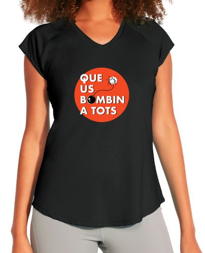 Camiseta deportiva mujer Que us bombin a tots - latostadora.com - Modalova