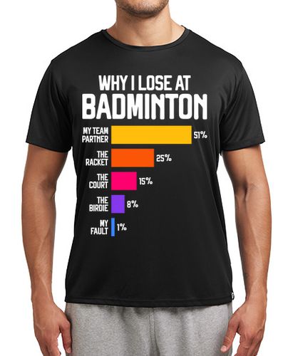 Camiseta deportiva por qué pierdo en bádminton laTostadora - latostadora.com - Modalova