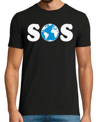 Camiseta Hombre Manga Corta sos - día de sobregiro de la tierra - b laTostadora - latostadora.com - Modalova