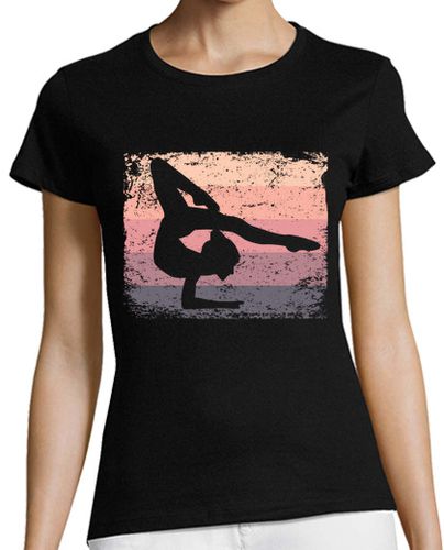 Camiseta Mujer Manga Corta gimnasta suelo gimnasia rítmica retro laTostadora - latostadora.com - Modalova