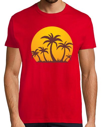 Camiseta palmeras y la puesta del sol - latostadora.com - Modalova