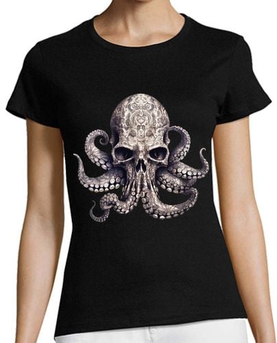 Camiseta mujer pulpo cráneo enigmático vintage laTostadora - latostadora.com - Modalova