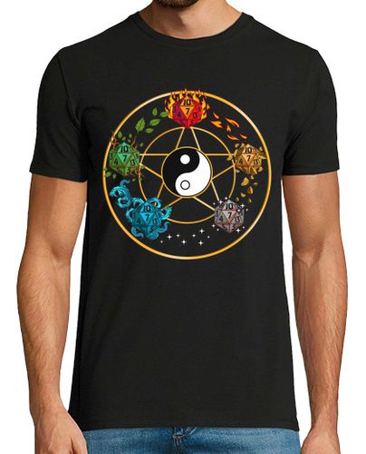 Camiseta Pentáculo Dados Juegos de Rol Yin Yang Rpg Gamer Rolero - latostadora.com - Modalova