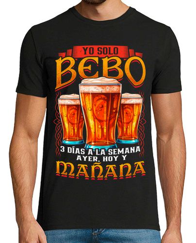 Camiseta Bebo 3 Días Semana Cerveza Alcohol Fiesta Beer - latostadora.com - Modalova