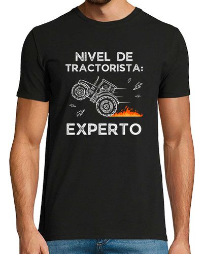 Camiseta Hombre Manga Corta Nivel de Tractorista Experto laTostadora - latostadora.com - Modalova