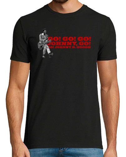 Camiseta Johnny B. Goode, Rojo, Rock n Roll Music, Hombre - latostadora.com - Modalova
