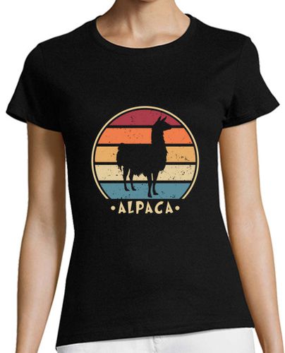 Camiseta mujer retro alpaca vicuña guanaco llama - latostadora.com - Modalova