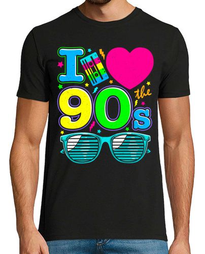 Camiseta I Love Los Noventa 90s Amo los Años 90 Vintage Retro - latostadora.com - Modalova