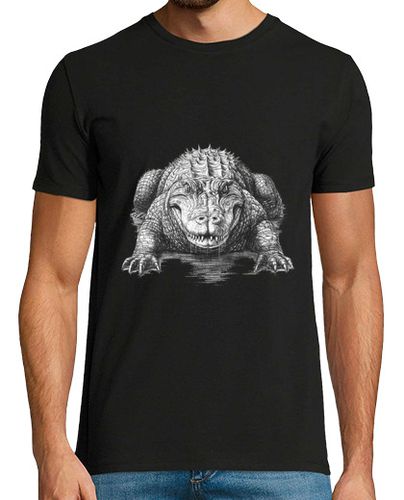 Camiseta dibujo de un cocodrilo de frente, caimán, protección - latostadora.com - Modalova