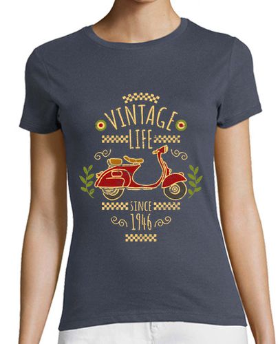 Camiseta mujer Vespa Vintage Life 1946 laTostadora - latostadora.com - Modalova