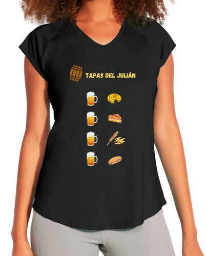 Camiseta mujer Tapas del Julián black - latostadora.com - Modalova
