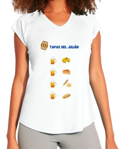 Camiseta deportiva mujer Tapas del Julián White - latostadora.com - Modalova
